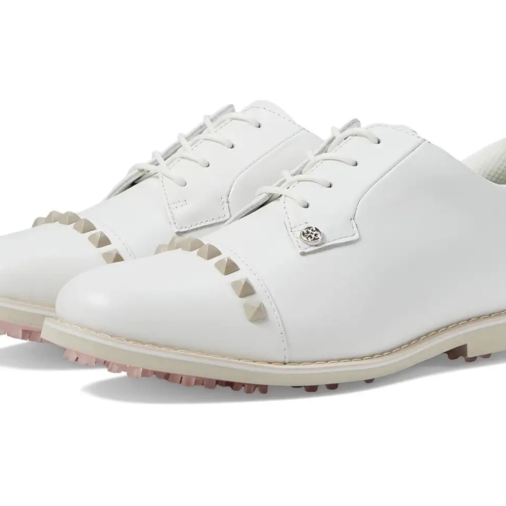 White Studded Golf Shoes